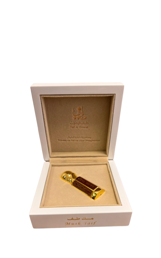 Flacon d’huile Musk Taif Oud de Taif Al Emarat, notes de oud, bois de santal et cèdre