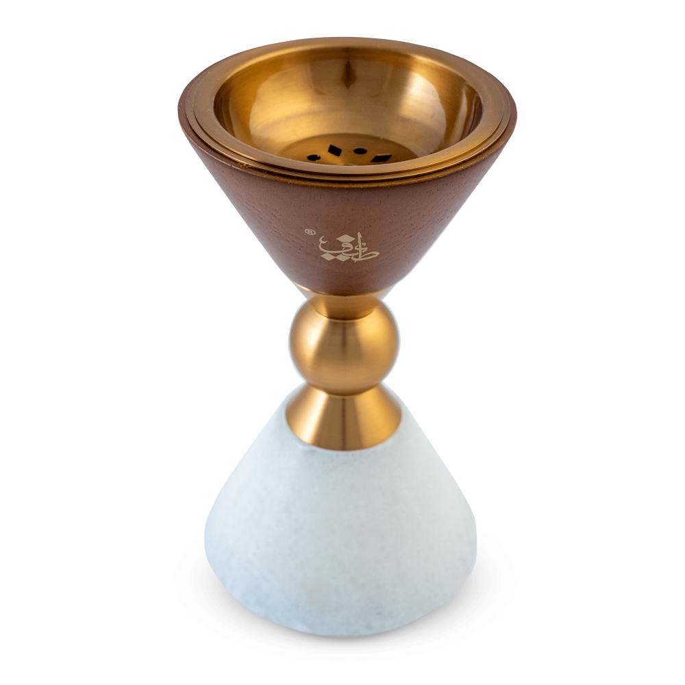 Elegant white marble incense burner for bakhoor and oud – Taif Al Emarat