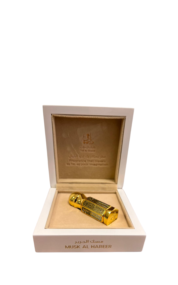 Musk Al Hareer oil bottle (6ml) by Taif Al Emarat – bergamot, musk powder, peony flower, white oud and fig notes